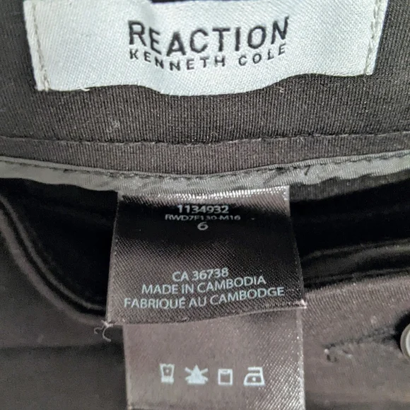 Women's Kennett Cole Black Dress Pants - Size 6 - Picture 2 of 2